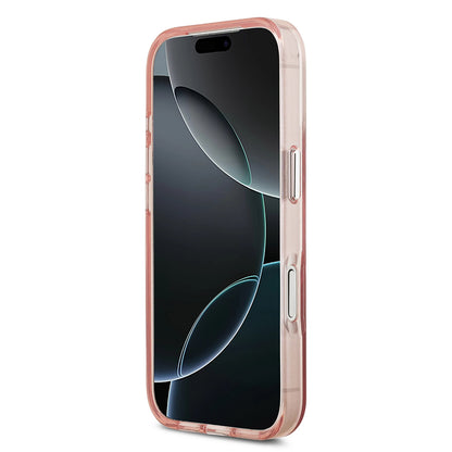 MagSafe-kotelo Apple iPhone 17 Prolle, Guess, IML Gradient Triangle -logo, Pinkki