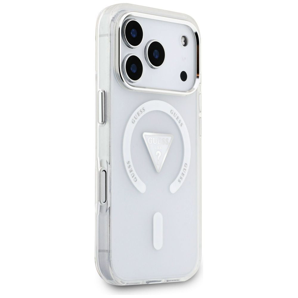 MagSafe-kotelo Apple iPhone 17 Prolle, Guess, IML Gradient Triangle Logo, Läpinäkyvä