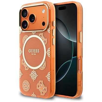 MagSafe-kotelo Apple iPhone 17 Prolle, Guess, IML Peony Dot, Oranssi