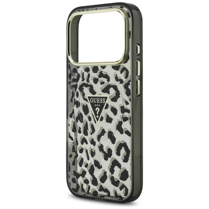 MagSafe-kotelo Apple iPhone 17 Prolle, Guess, Leopard Glitter, Musta