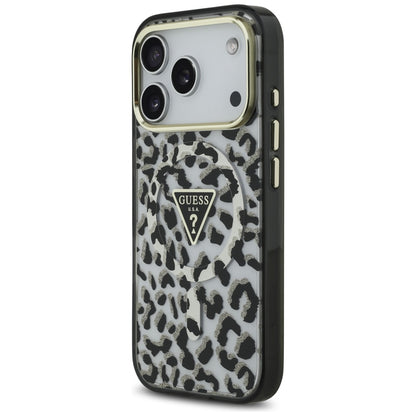 MagSafe-kotelo Apple iPhone 17 Prolle, Guess, Leopard Glitter, Musta