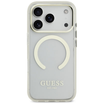 MagSafe-kotelo Apple iPhone 17 Prolle, Guess, Metal Outline, Kultainen