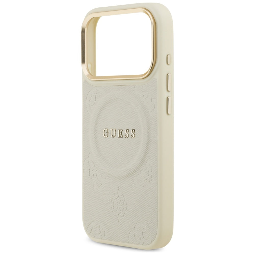 MagSafe-kotelo Apple iPhone 17 Prolle, Guess, Peony Hot Stamp, Beige
