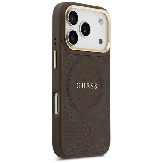 MagSafe-kotelo Apple iPhone 17 Prolle, Guess, Peony Hot Stamp, Ruskea