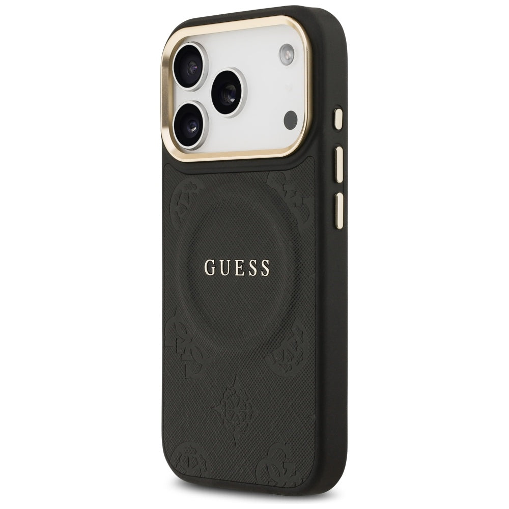 MagSafe-kotelo Apple iPhone 17 Prolle, Guess, Peony Hot Stamp, Musta