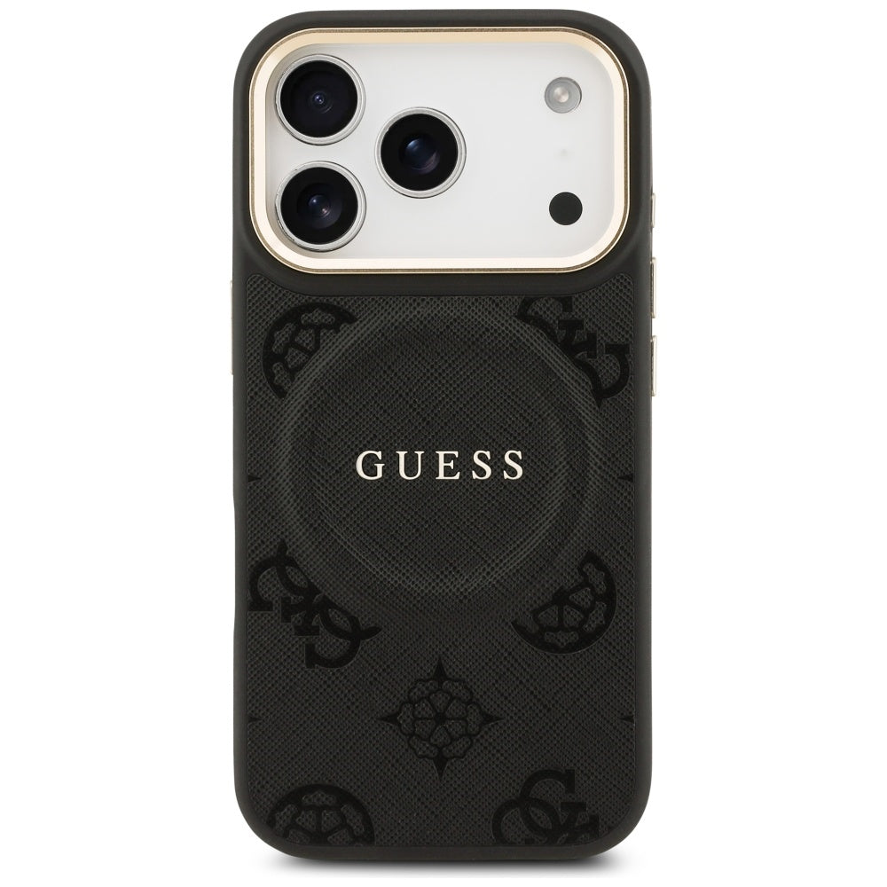 MagSafe-kotelo Apple iPhone 17 Prolle, Guess, Peony Hot Stamp, Musta