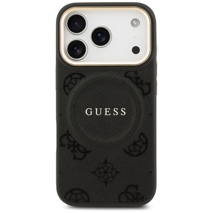 MagSafe-kotelo Apple iPhone 17 Prolle, Guess, Peony Hot Stamp, Musta