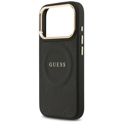 MagSafe-kotelo Apple iPhone 17 Prolle, Guess, Peony Hot Stamp, Musta
