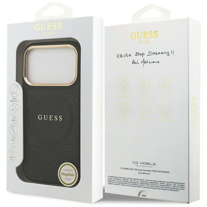MagSafe-kotelo Apple iPhone 17 Prolle, Guess, Peony Hot Stamp, Musta