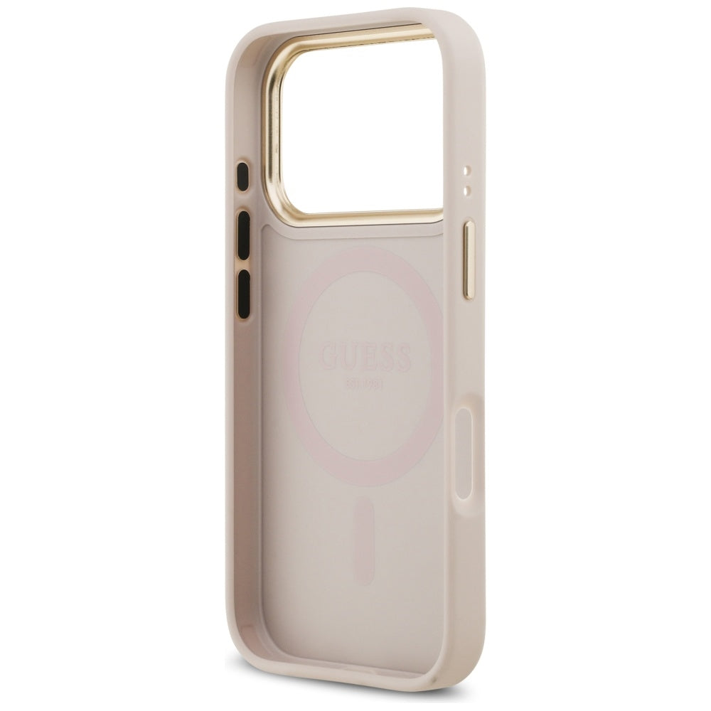 MagSafe-kotelo Apple iPhone 17 Prolle, Guess, Peony Hot Stamp, Pinkki