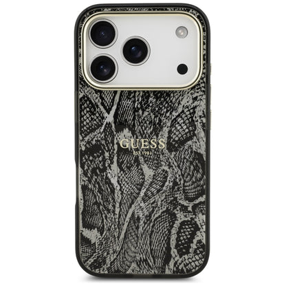 MagSafe-kotelo Apple iPhone 17 Prolle, Guess, Python-kuosi, Musta