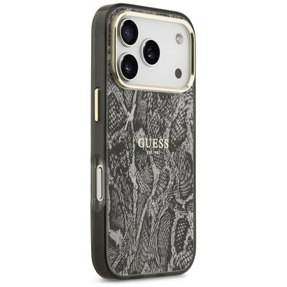 MagSafe-kotelo Apple iPhone 17 Prolle, Guess, Python-kuosi, Musta