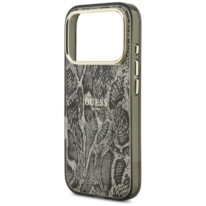 MagSafe-kotelo Apple iPhone 17 Prolle, Guess, Python-kuosi, Musta