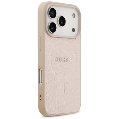 MagSafe-kotelo Apple iPhone 17 Prolle, Guess, Saffiano Classic Logo, Pinkki