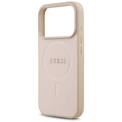 MagSafe-kotelo Apple iPhone 17 Prolle, Guess, Saffiano Classic Logo, Pinkki