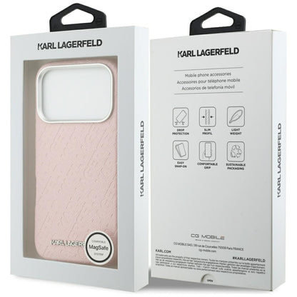 MagSafe Case for Apple iPhone 17 Pro, Karl Lagerfeld, FW Stamped Karl, Pink