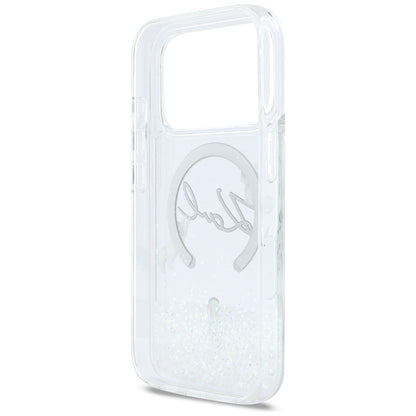MagSafe-kotelo Apple iPhone 17 Prolle, Karl Lagerfeld, Glitter Karl Script Logo, Läpinäkyvä