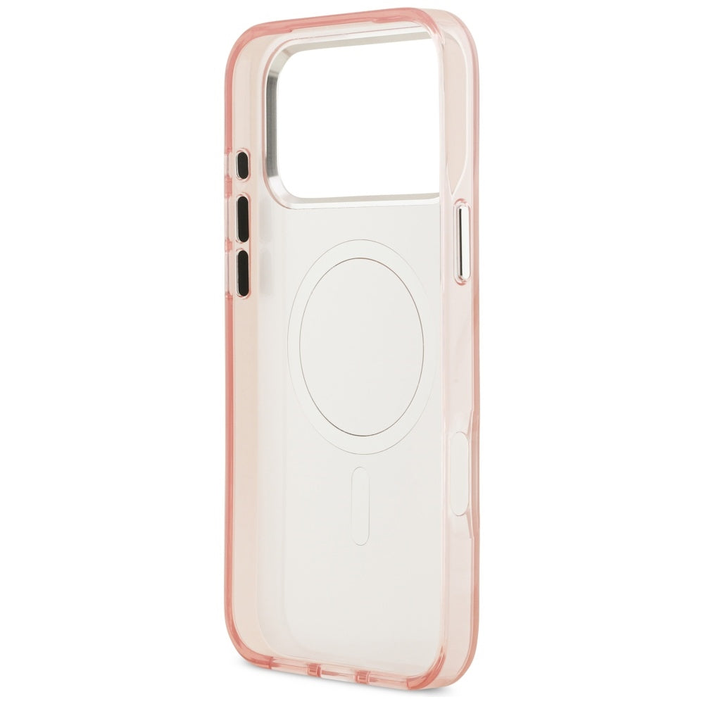 MagSafe-kotelo Apple iPhone 17 Prolle, Karl Lagerfeld, IML Aquarelle Logo Choupette, Pinkki