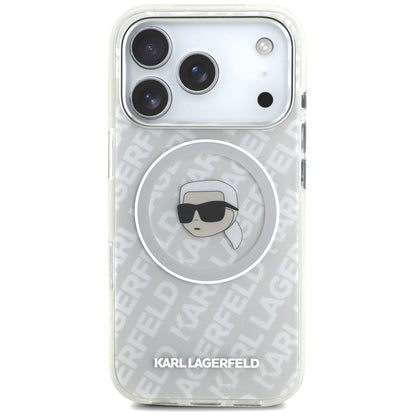 MagSafe-kotelo Apple iPhone 17 Prolle, Karl Lagerfeld, IML Karl`s Head, Harmaa