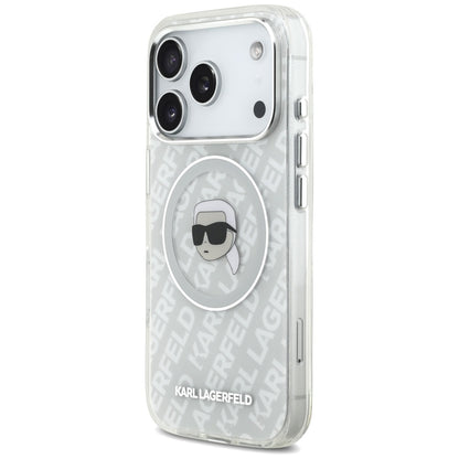 MagSafe-kotelo Apple iPhone 17 Prolle, Karl Lagerfeld, IML Karl`s Head, Harmaa