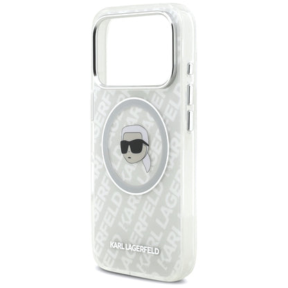 MagSafe-kotelo Apple iPhone 17 Prolle, Karl Lagerfeld, IML Karl`s Head, Harmaa