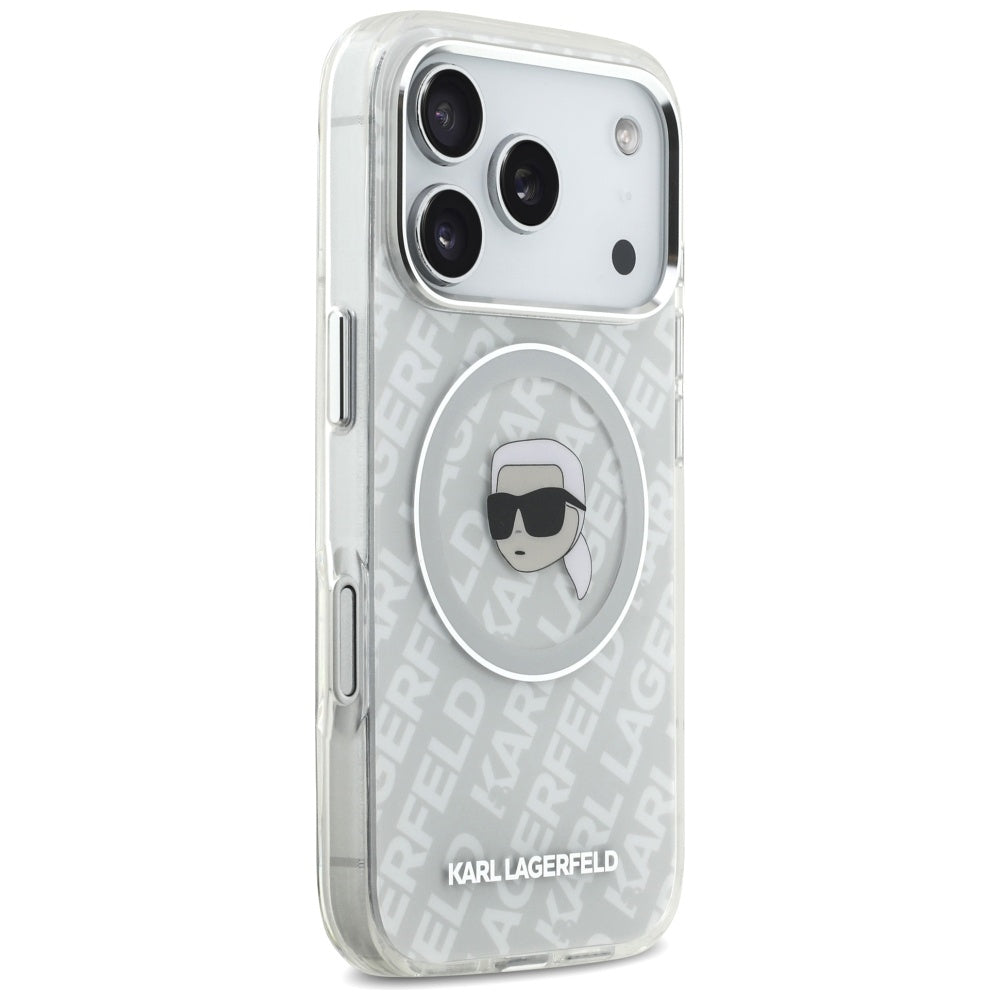 MagSafe-kotelo Apple iPhone 17 Prolle, Karl Lagerfeld, IML Karl`s Head, Harmaa