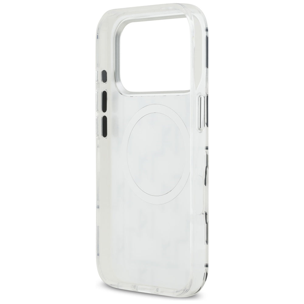 MagSafe-kotelo Apple iPhone 17 Prolle, Karl Lagerfeld, IML KL Monogram, Valkoinen