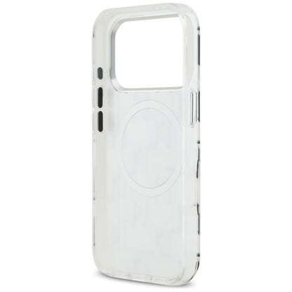 MagSafe-kotelo Apple iPhone 17 Prolle, Karl Lagerfeld, IML KL Monogram, Valkoinen