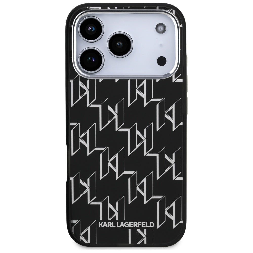 MagSafe-kotelo Apple iPhone 17 Prolle, Karl Lagerfeld, IML KL Monogram, Musta