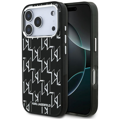 MagSafe-kotelo Apple iPhone 17 Prolle, Karl Lagerfeld, IML KL Monogram, Musta