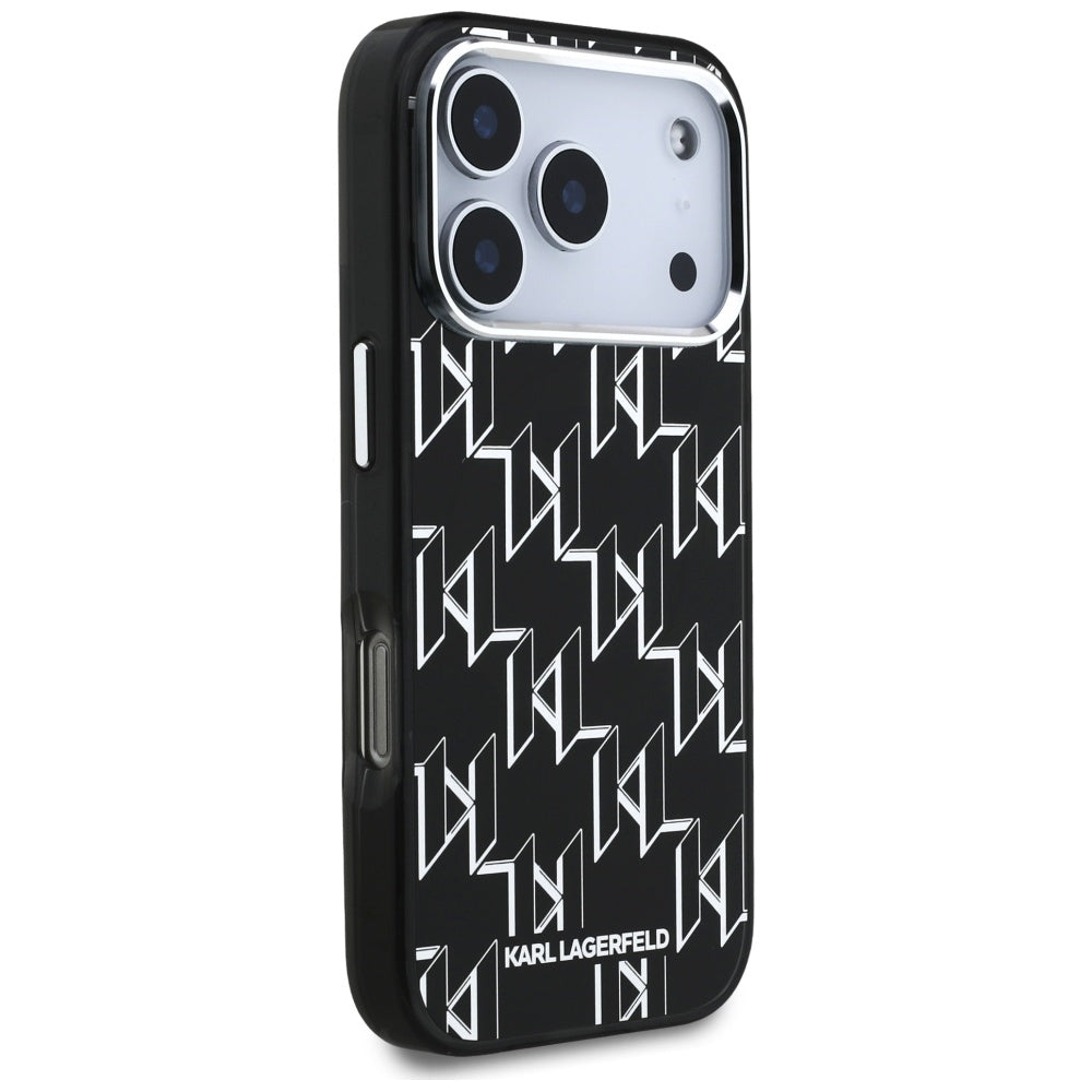MagSafe-kotelo Apple iPhone 17 Prolle, Karl Lagerfeld, IML KL Monogram, Musta