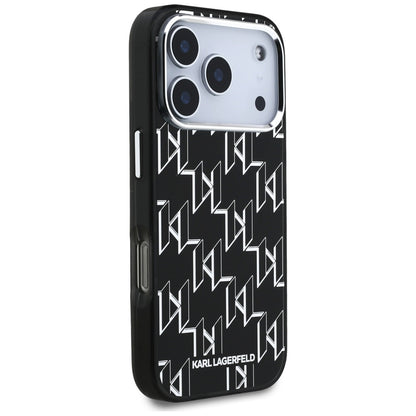 MagSafe-kotelo Apple iPhone 17 Prolle, Karl Lagerfeld, IML KL Monogram, Musta