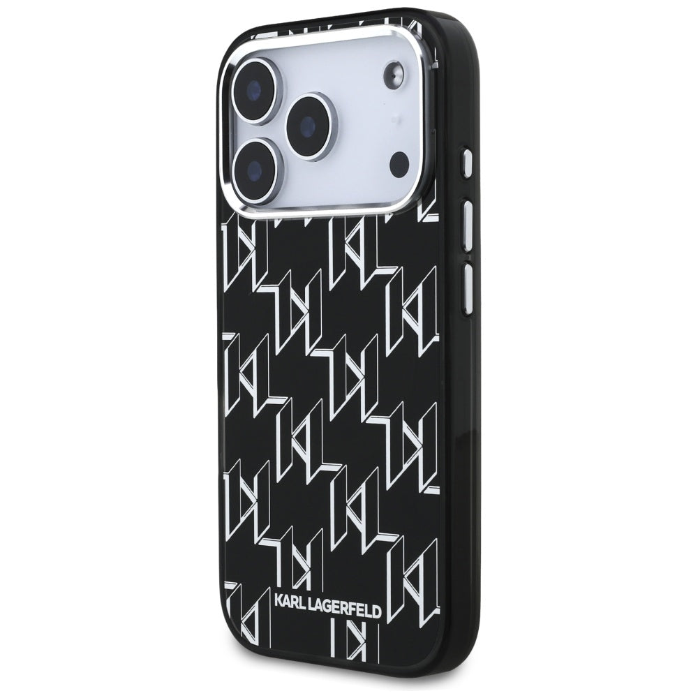 MagSafe-kotelo Apple iPhone 17 Prolle, Karl Lagerfeld, IML KL Monogram, Musta