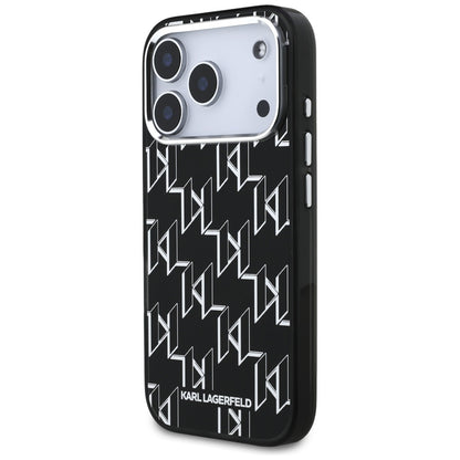 MagSafe-kotelo Apple iPhone 17 Prolle, Karl Lagerfeld, IML KL Monogram, Musta