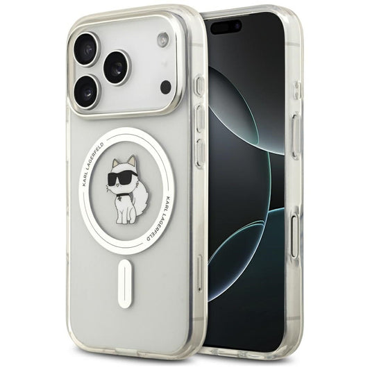 MagSafe-kotelo Apple iPhone 17 Prolle, Karl Lagerfeld, IML Logo Choupette, Läpinäkyvä