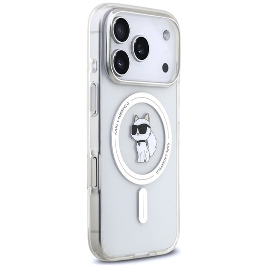 MagSafe-kotelo Apple iPhone 17 Prolle, Karl Lagerfeld, IML Logo Choupette, Läpinäkyvä