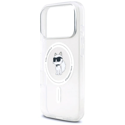 MagSafe-kotelo Apple iPhone 17 Prolle, Karl Lagerfeld, IML Logo Choupette, Läpinäkyvä