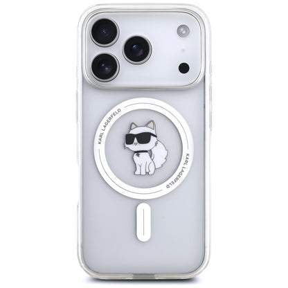 MagSafe-kotelo Apple iPhone 17 Prolle, Karl Lagerfeld, IML Logo Choupette, Läpinäkyvä