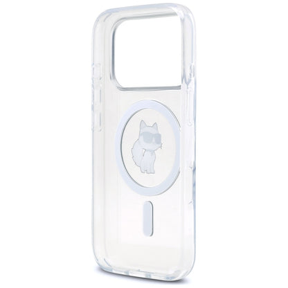 MagSafe-kotelo Apple iPhone 17 Prolle, Karl Lagerfeld, IML Logo Choupette, Läpinäkyvä