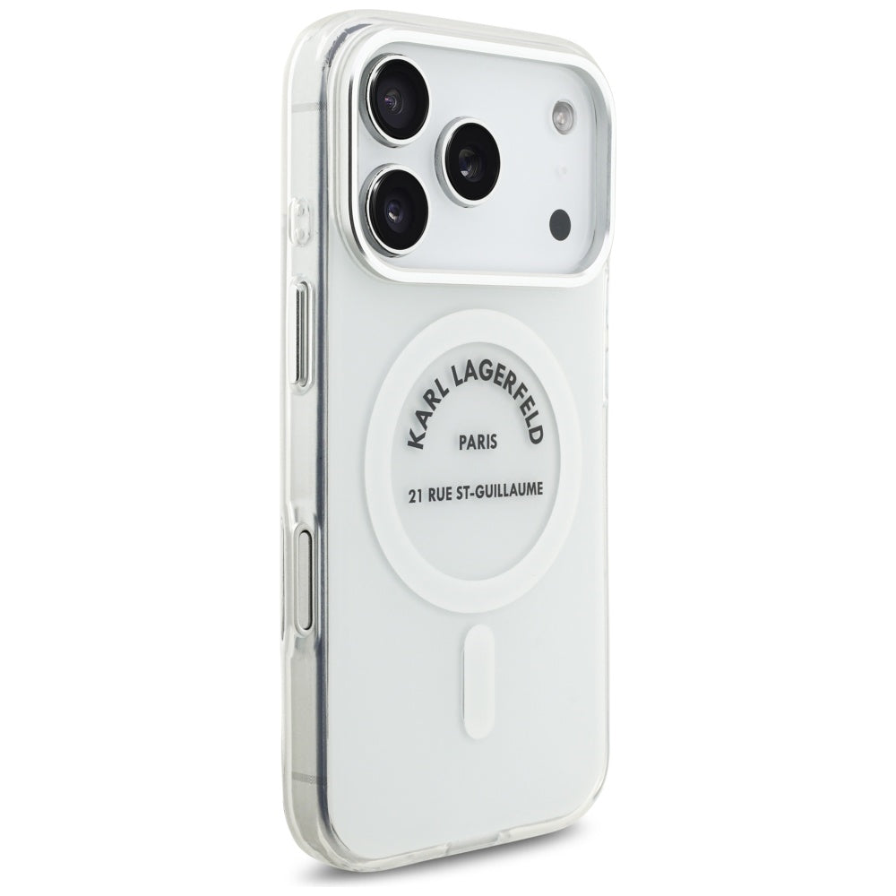 MagSafe-kotelo Apple iPhone 17 Prolle, Karl Lagerfeld, IML Logo RSG, Läpinäkyvä