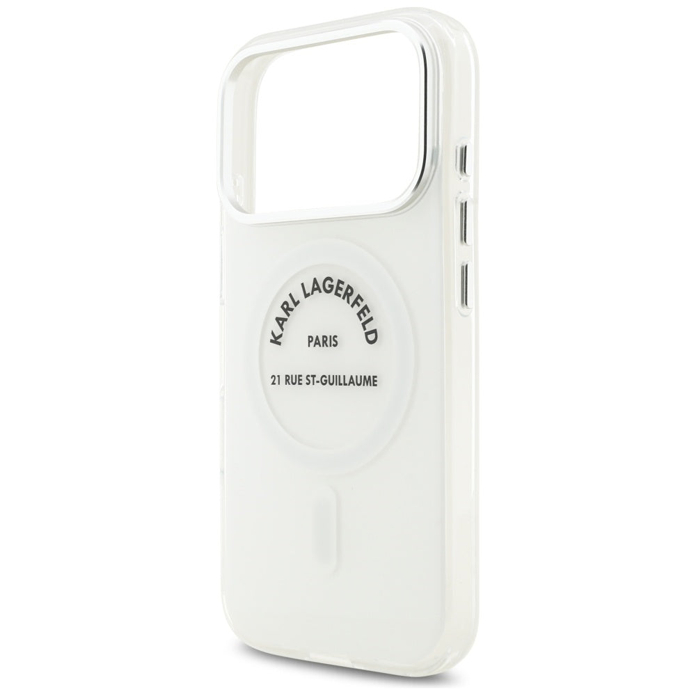 MagSafe-kotelo Apple iPhone 17 Prolle, Karl Lagerfeld, IML Logo RSG, Läpinäkyvä