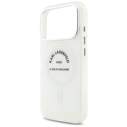 MagSafe-kotelo Apple iPhone 17 Prolle, Karl Lagerfeld, IML Logo RSG, Läpinäkyvä