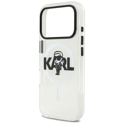 MagSafe-kotelo Apple iPhone 17 Prolle, Karl Lagerfeld, IML Sketch Logo Karl, Läpinäkyvä