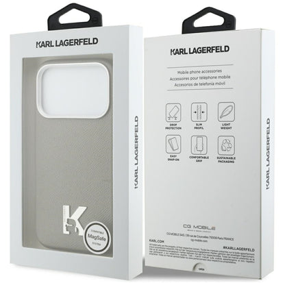 MagSafe-kotelo Apple iPhone 17 Prolle, Karl Lagerfeld, Karl Head Logo, Harmaa
