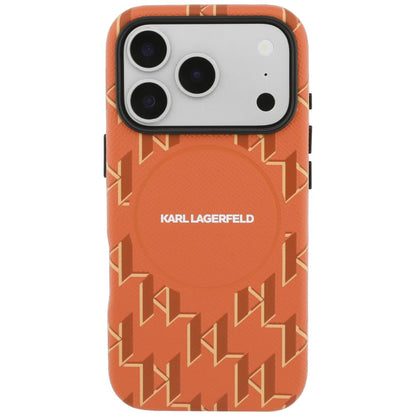 MagSafe-kotelo Apple iPhone 17 Prolle, Karl Lagerfeld, KL Monogram -logo, Oranssi