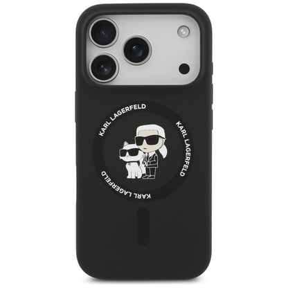 MagSafe-kotelo Apple iPhone 17 Prolle, Karl Lagerfeld, Ring Karl & Choupette, Musta