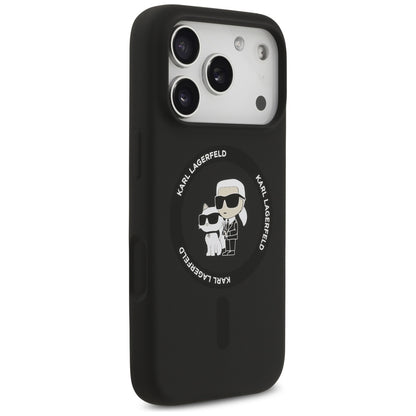 MagSafe-kotelo Apple iPhone 17 Prolle, Karl Lagerfeld, Ring Karl & Choupette, Musta
