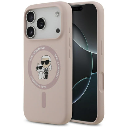 MagSafe-kotelo Apple iPhone 17 Prolle, Karl Lagerfeld, Ring Karl & Choupette, Pinkki