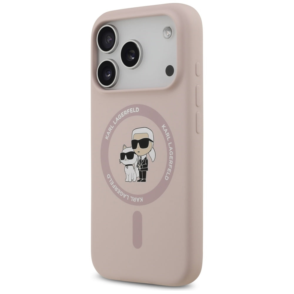 MagSafe-kotelo Apple iPhone 17 Prolle, Karl Lagerfeld, Ring Karl & Choupette, Pinkki