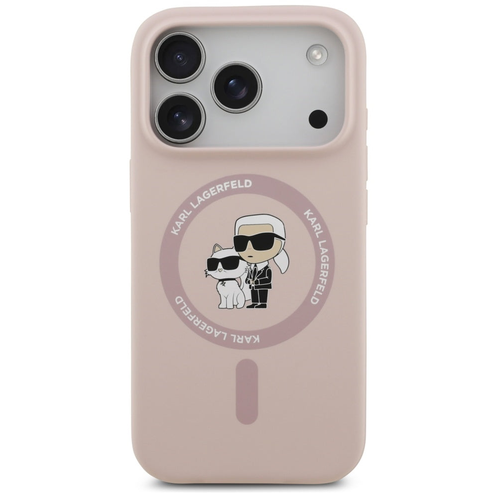 MagSafe-kotelo Apple iPhone 17 Prolle, Karl Lagerfeld, Ring Karl & Choupette, Pinkki